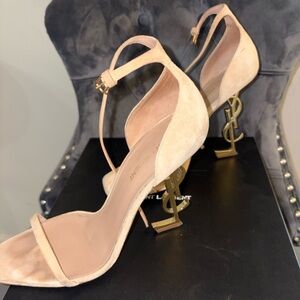Saint Laurent Oypum Nude Heels